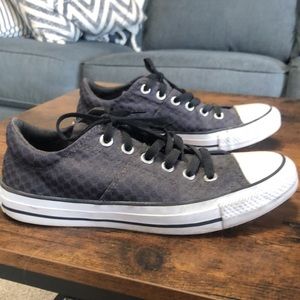 Women Converse in Ink Grey Checkered